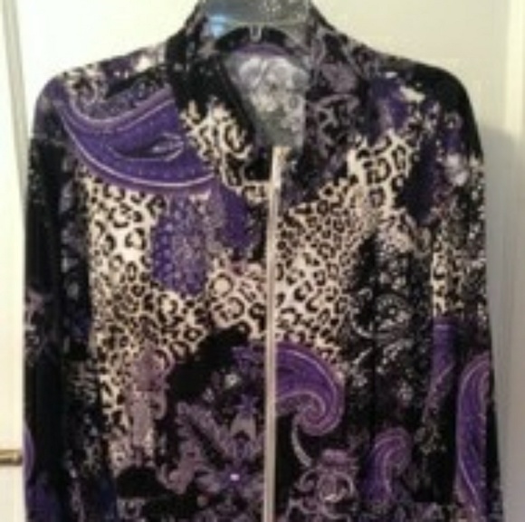 Onque Woman Jackets & Blazers - Velour zip up sport jacket Onque Woman Jackets & Blazers - Velour zip up sport jacket